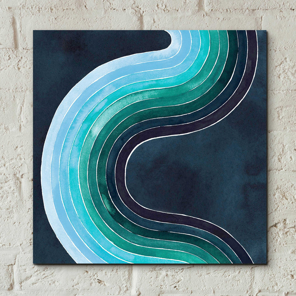 Epic Art 'Mid Century Current I' by Grace Popp, Acrylic Glass Wall Art,12x12