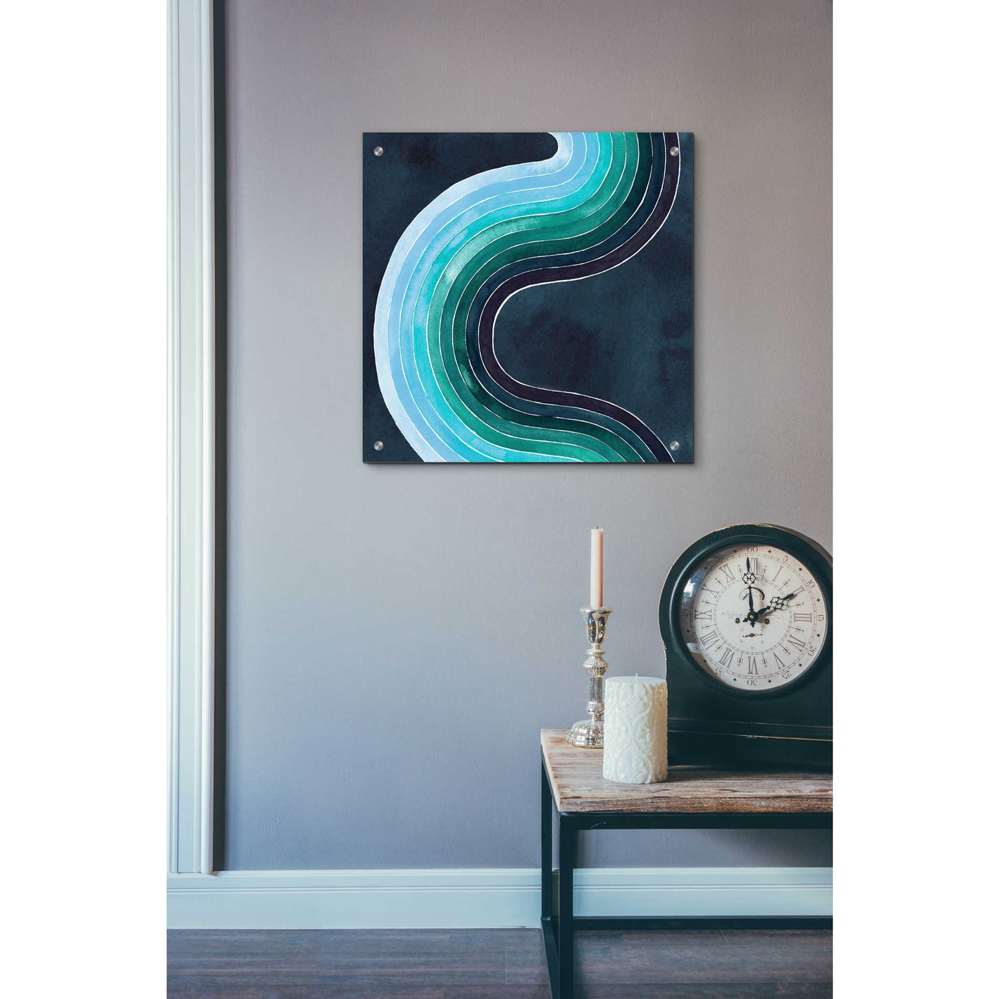 Epic Art 'Mid Century Current I' by Grace Popp, Acrylic Glass Wall Art,24x24