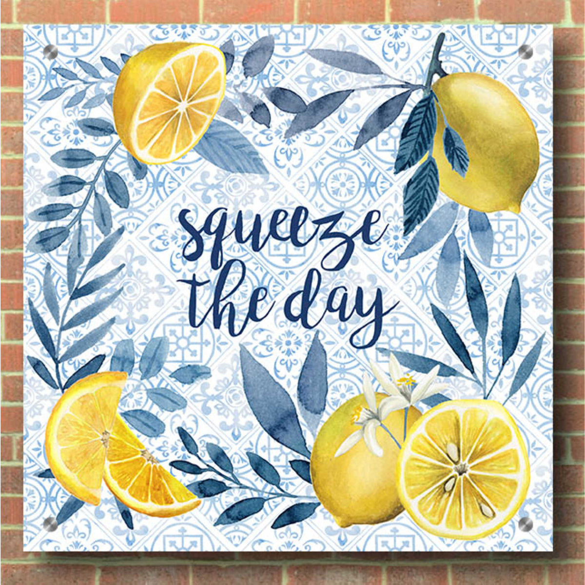 Epic Art 'Citrus Sayings II' by Grace Popp, Acrylic Glass Wall Art,36x36