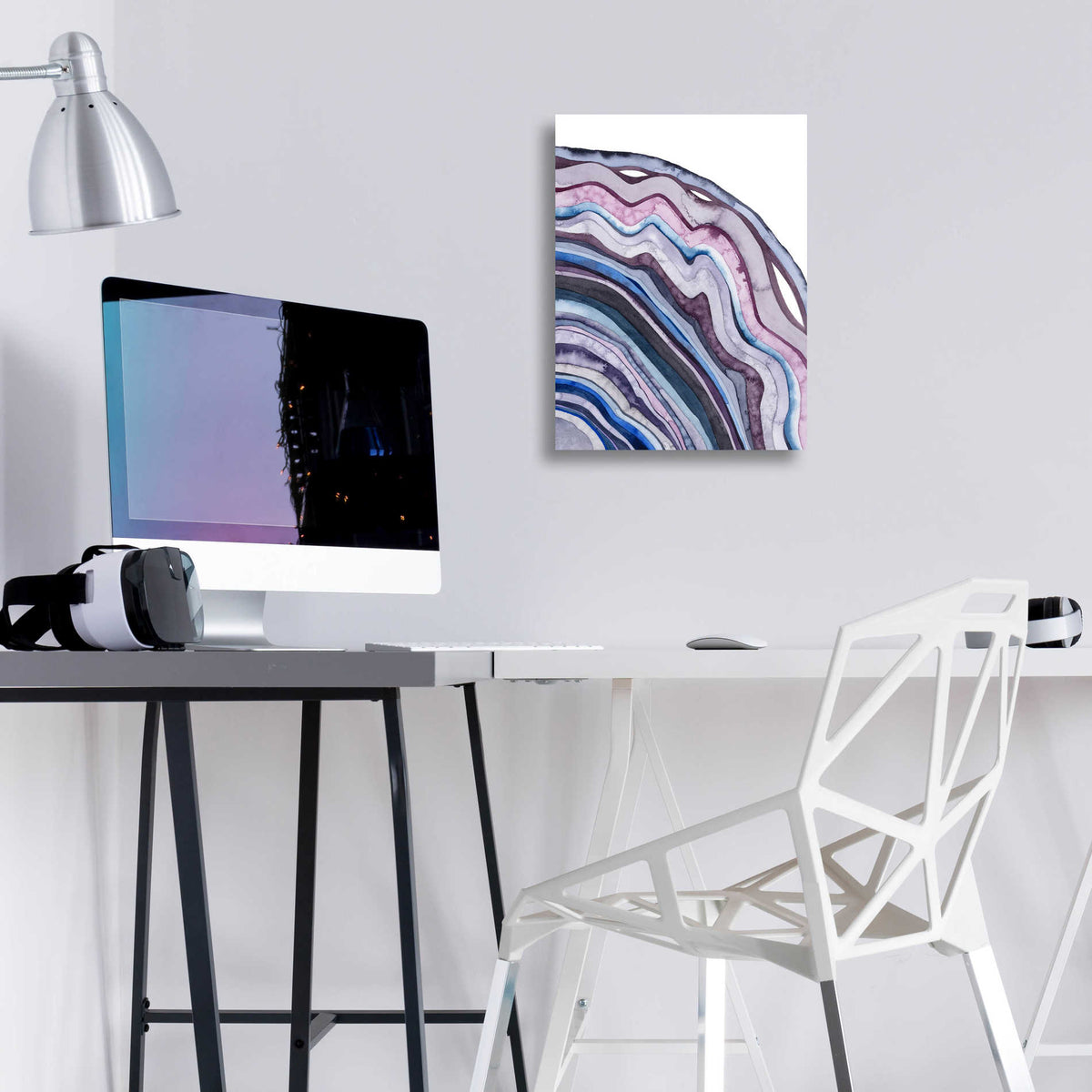 Epic Art 'Amethyst Agate II' by Grace Popp, Acrylic Glass Wall Art,12x16