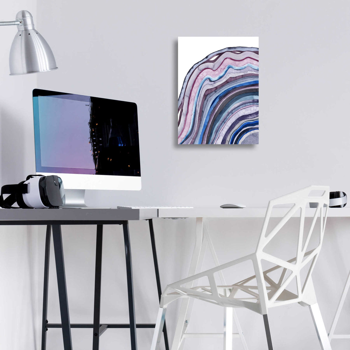 Epic Art 'Amethyst Agate I' by Grace Popp, Acrylic Glass Wall Art,12x16