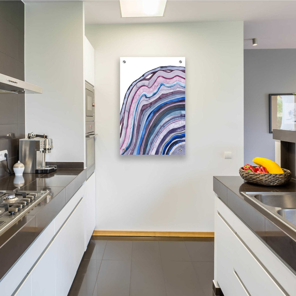 Epic Art 'Amethyst Agate I' by Grace Popp, Acrylic Glass Wall Art,24x36