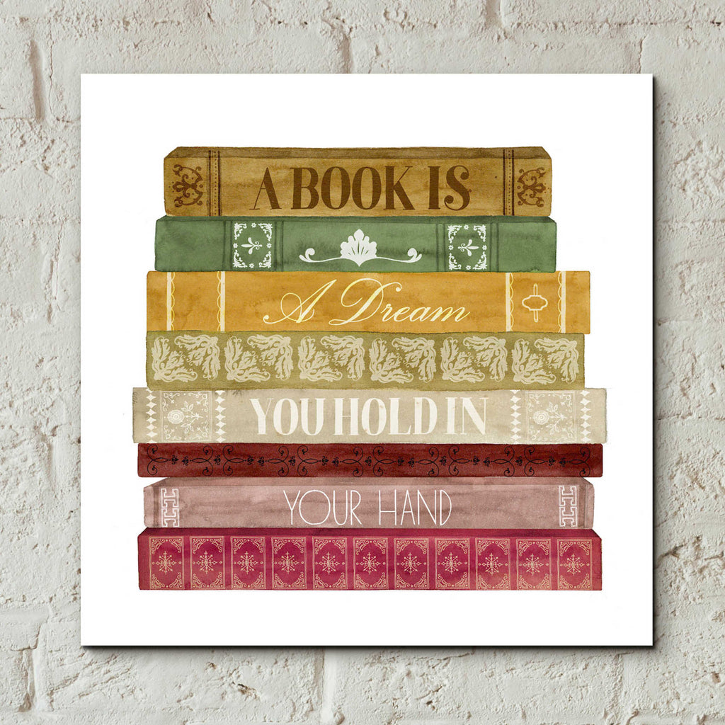Epic Art 'Book Lover I' by Grace Popp, Acrylic Glass Wall Art,12x12