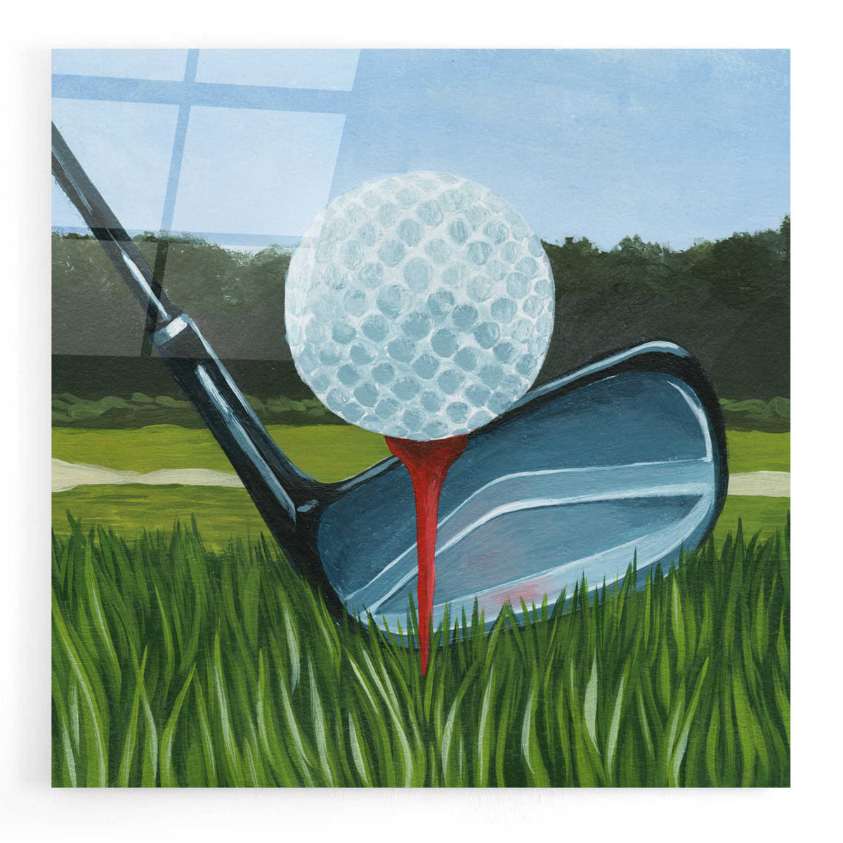 Epic Art 'Tee Off II' by Grace Popp, Acrylic Glass Wall Art