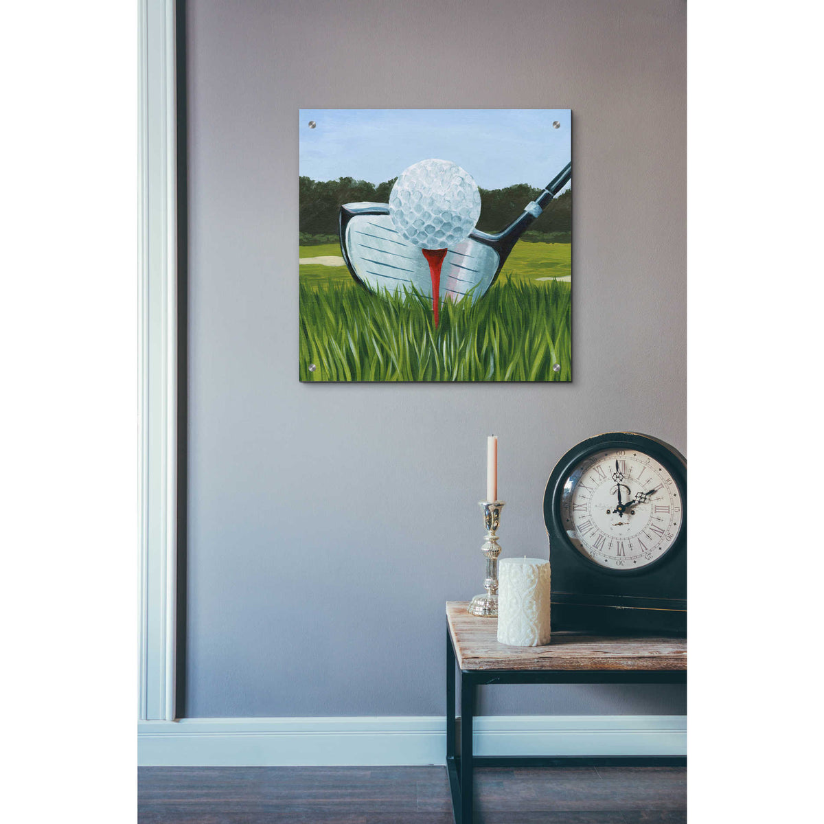 Epic Art 'Tee Off I' by Grace Popp, Acrylic Glass Wall Art,24x24