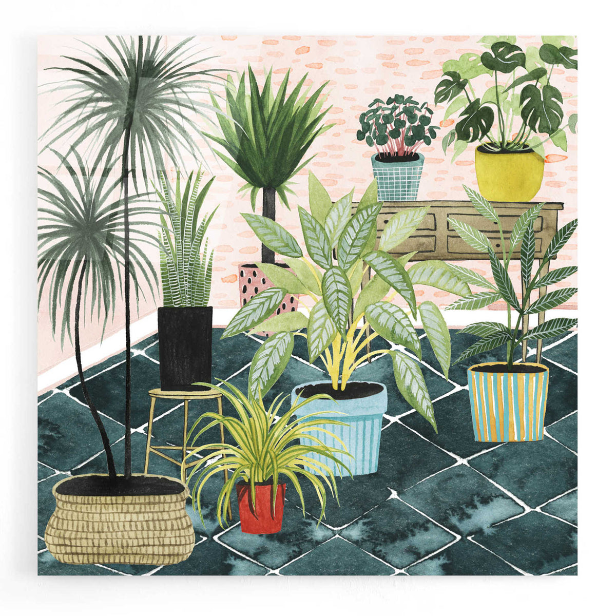 Epic Art 'Modern Jungle II' by Grace Popp, Acrylic Glass Wall Art