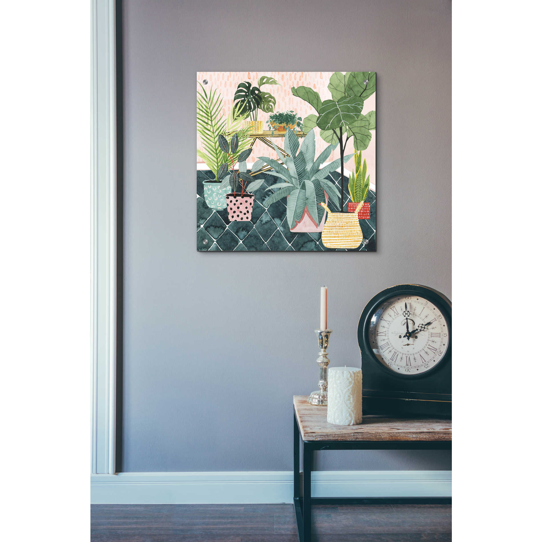 Epic Art 'Modern Jungle I' by Grace Popp, Acrylic Glass Wall Art,24x24