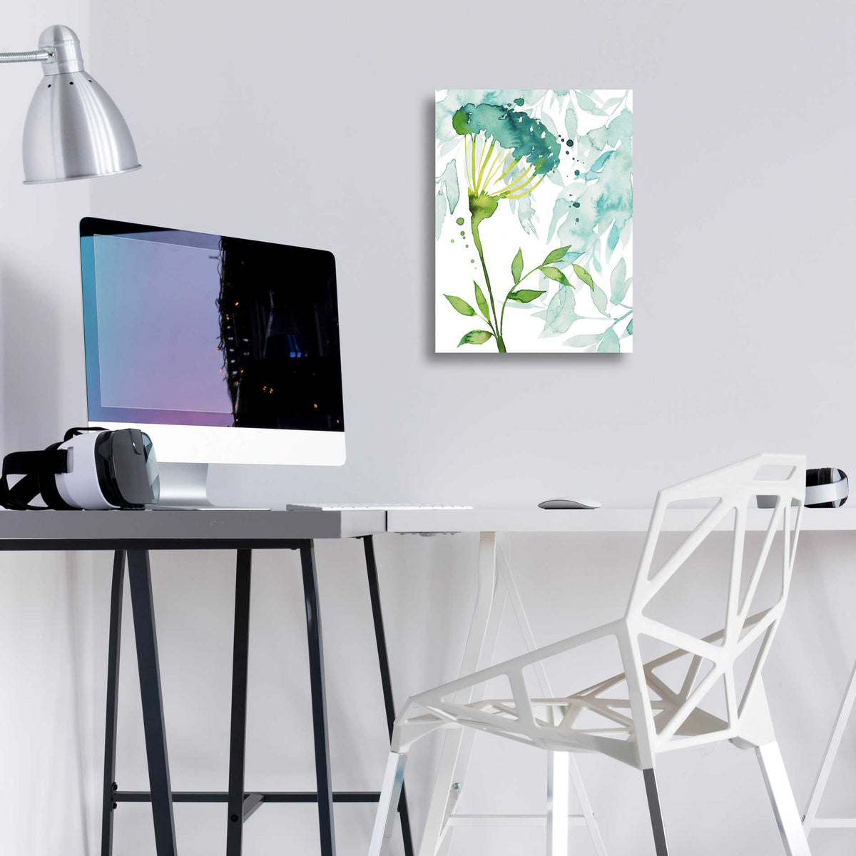 Epic Art 'Flower and Leaf Layers II' by Grace Popp, Acrylic Glass Wall Art,12x16