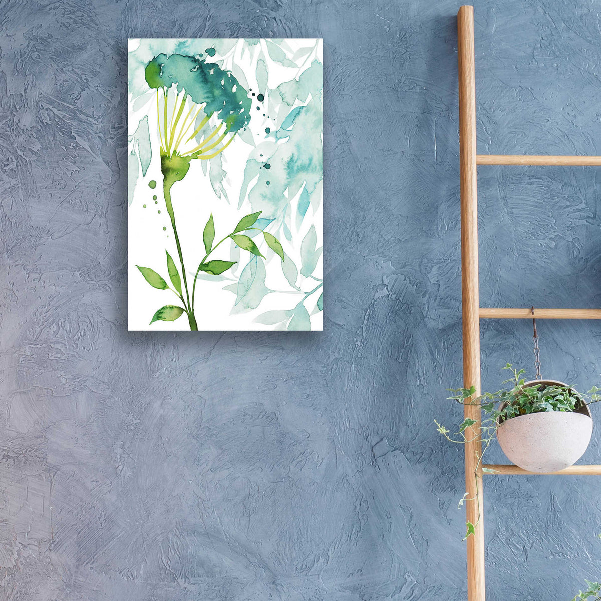 Epic Art 'Flower and Leaf Layers II' by Grace Popp, Acrylic Glass Wall Art,16x24
