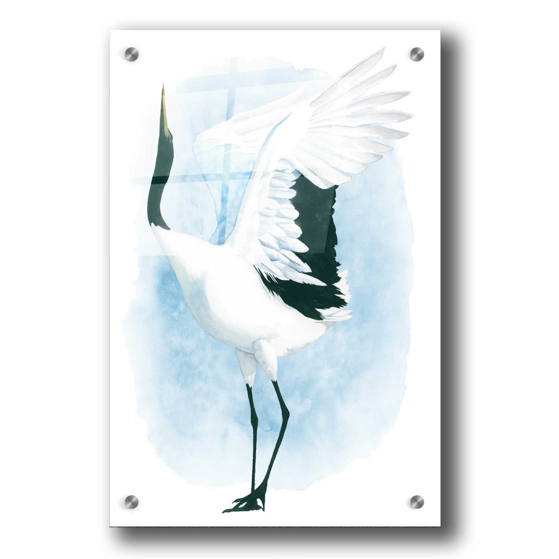 Epic Art 'Dancing Crane I' by Grace Popp, Acrylic Glass Wall Art,24x36