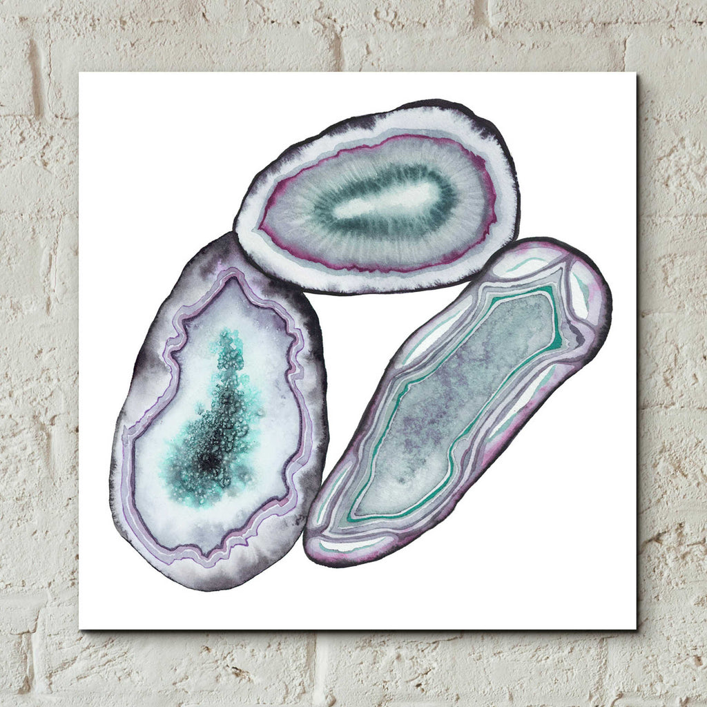 Epic Art 'Geode Gems III' by Grace Popp, Acrylic Glass Wall Art,12x12