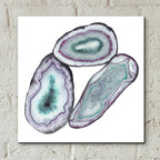 Epic Art 'Geode Gems III' by Grace Popp, Acrylic Glass Wall Art,12x12