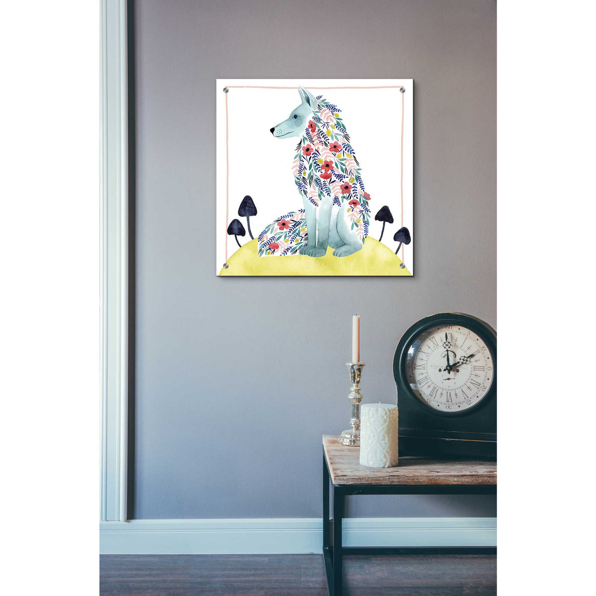Epic Art 'Friends of Clementine III' by Grace Popp, Acrylic Glass Wall Art,24x24