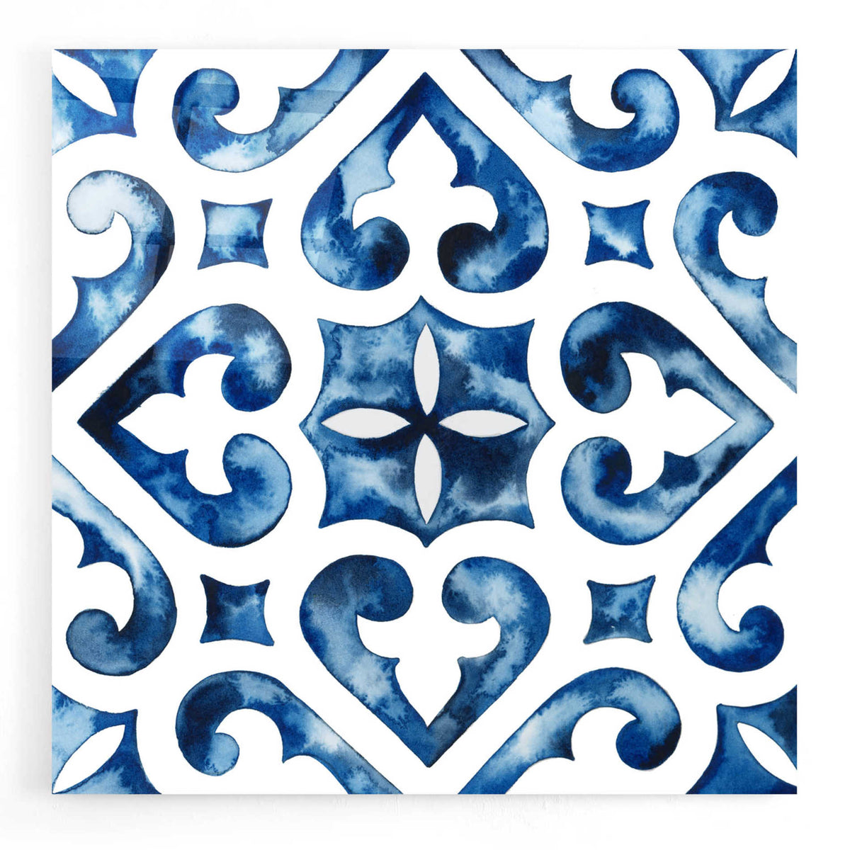 Epic Art 'Cobalt Tile VI' by Grace Popp, Acrylic Glass Wall Art