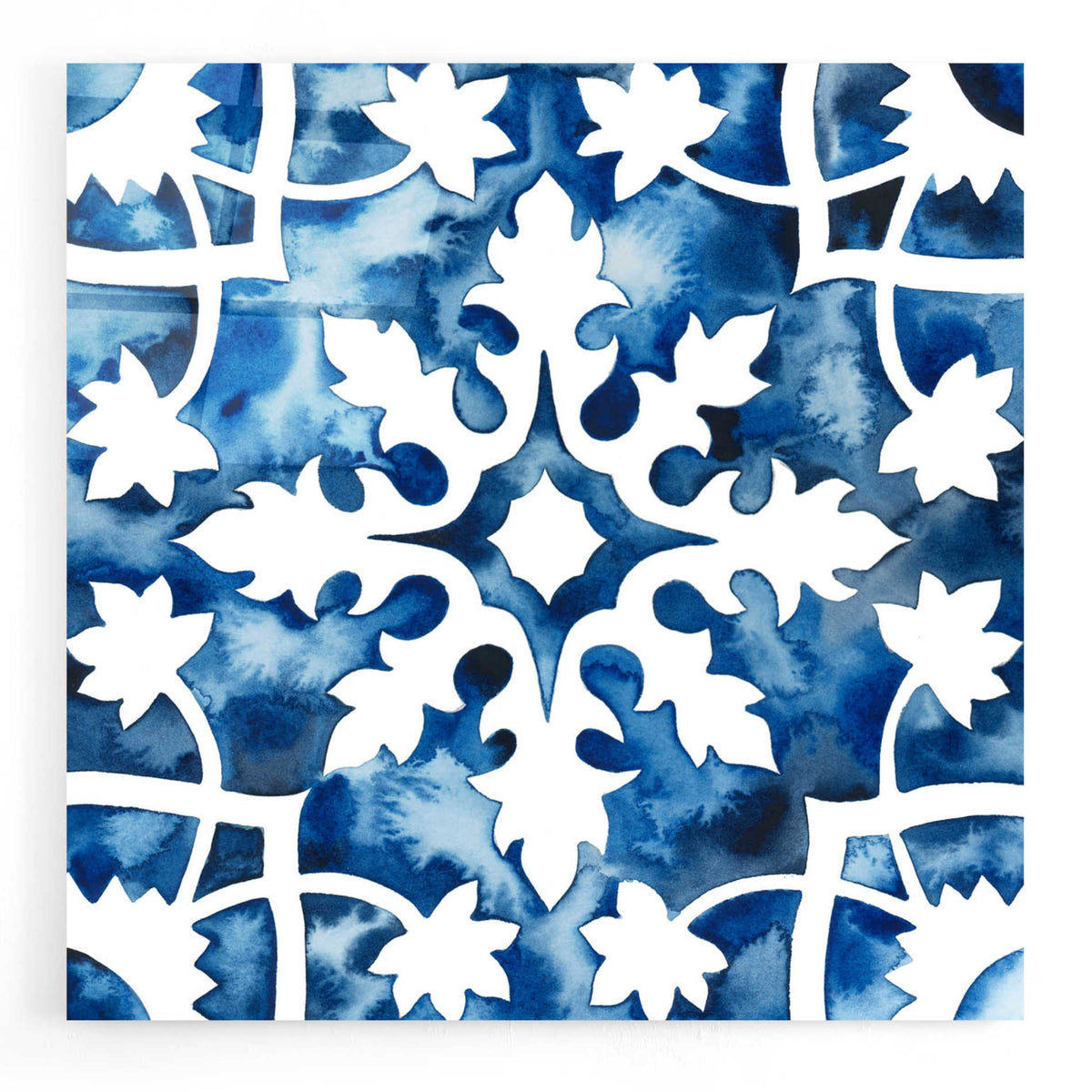 Epic Art 'Cobalt Tile V' by Grace Popp, Acrylic Glass Wall Art