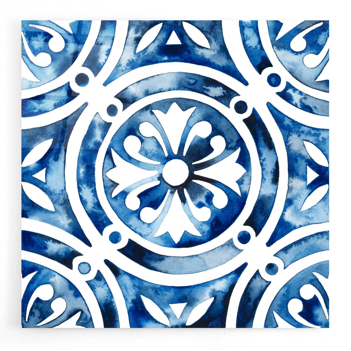 Epic Art 'Cobalt Tile IV' by Grace Popp, Acrylic Glass Wall Art