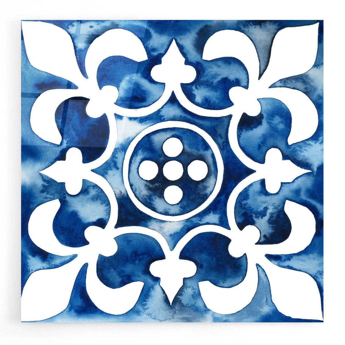 Epic Art 'Cobalt Tile III' by Grace Popp, Acrylic Glass Wall Art