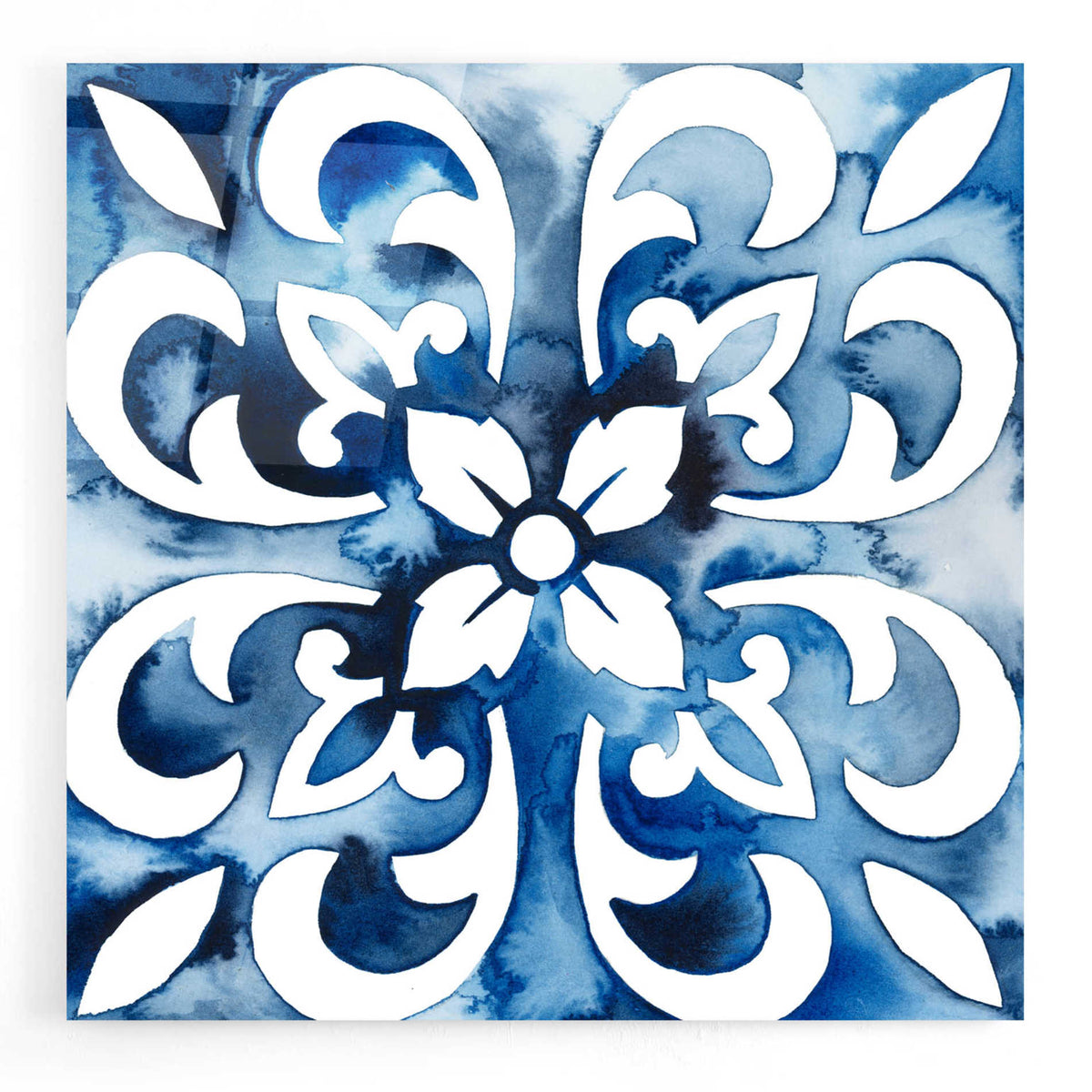 Epic Art 'Cobalt Tile II' by Grace Popp, Acrylic Glass Wall Art