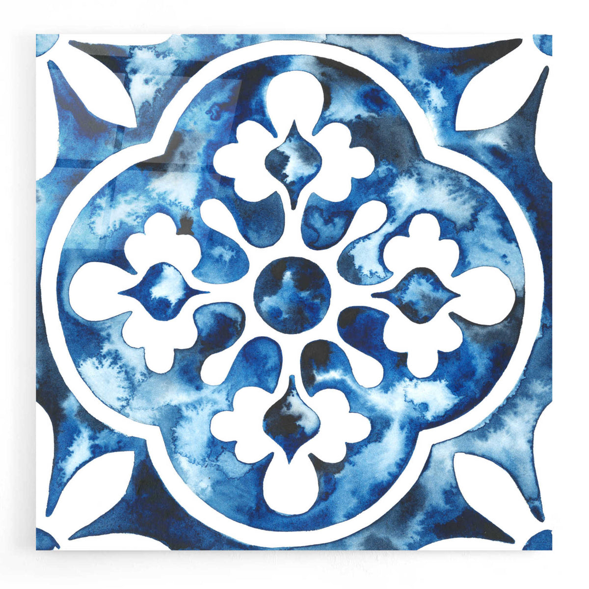 Epic Art 'Cobalt Tile I' by Grace Popp, Acrylic Glass Wall Art