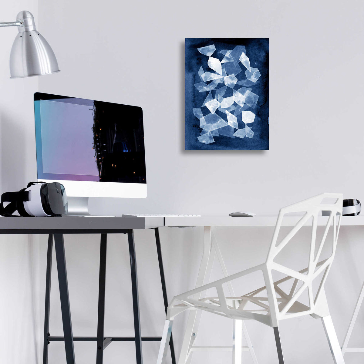 Epic Art 'Indigo Glass II' by Grace Popp, Acrylic Glass Wall Art,12x16