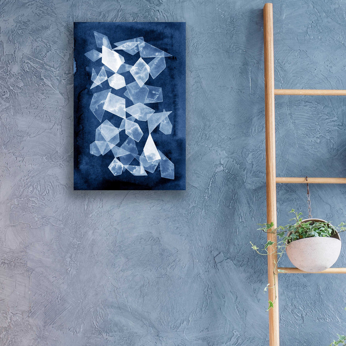 Epic Art 'Indigo Glass I' by Grace Popp, Acrylic Glass Wall Art,16x24