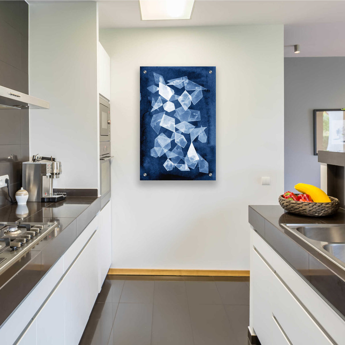 Epic Art 'Indigo Glass I' by Grace Popp, Acrylic Glass Wall Art,24x36