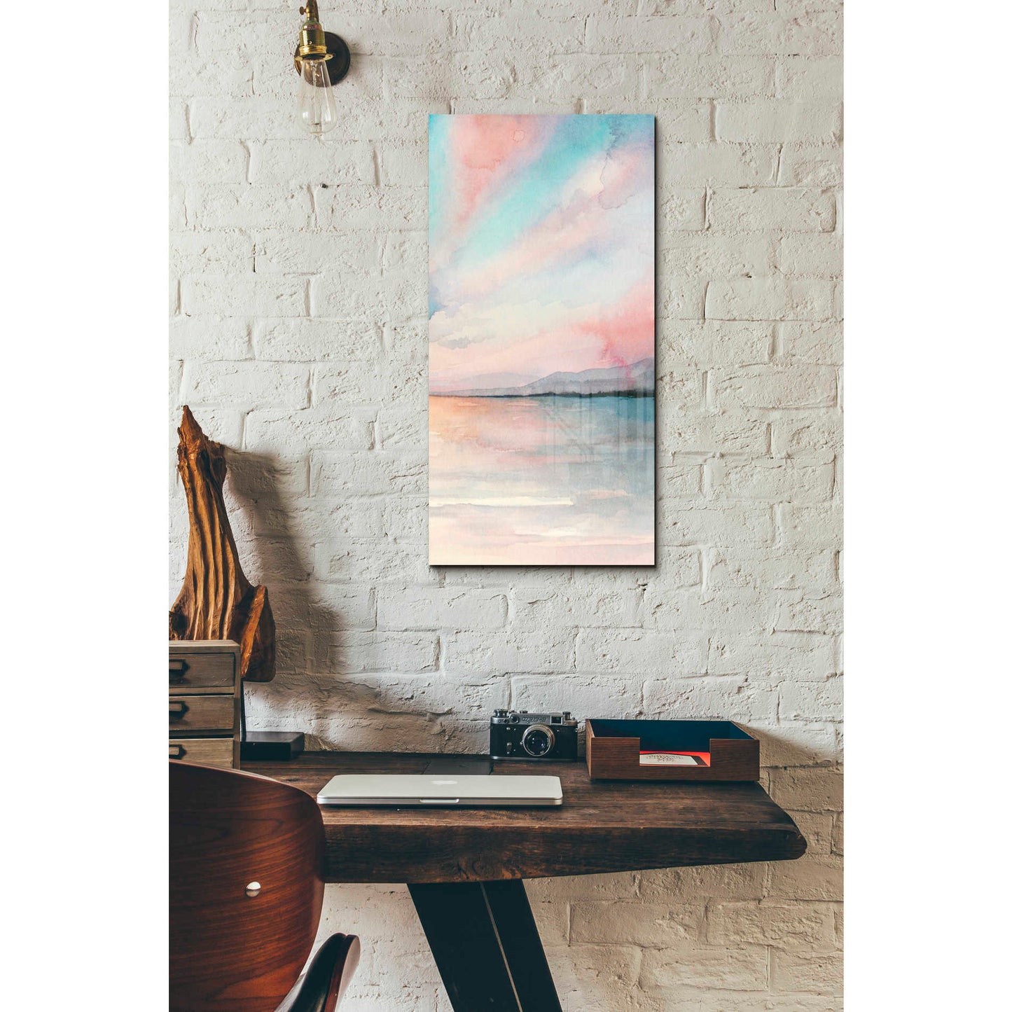 Epic Art 'Sea Sunset Triptych III' by Grace Popp, Acrylic Glass Wall Art,12x24