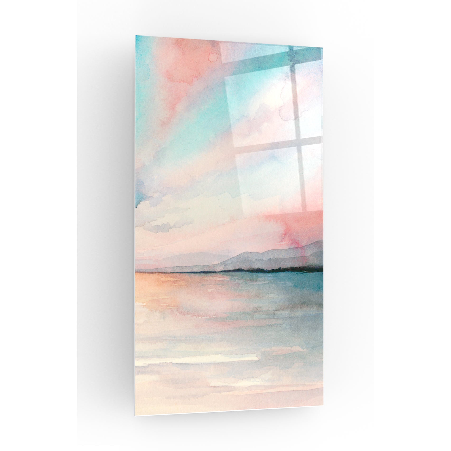 Epic Art 'Sea Sunset Triptych III' by Grace Popp, Acrylic Glass Wall Art,24x48