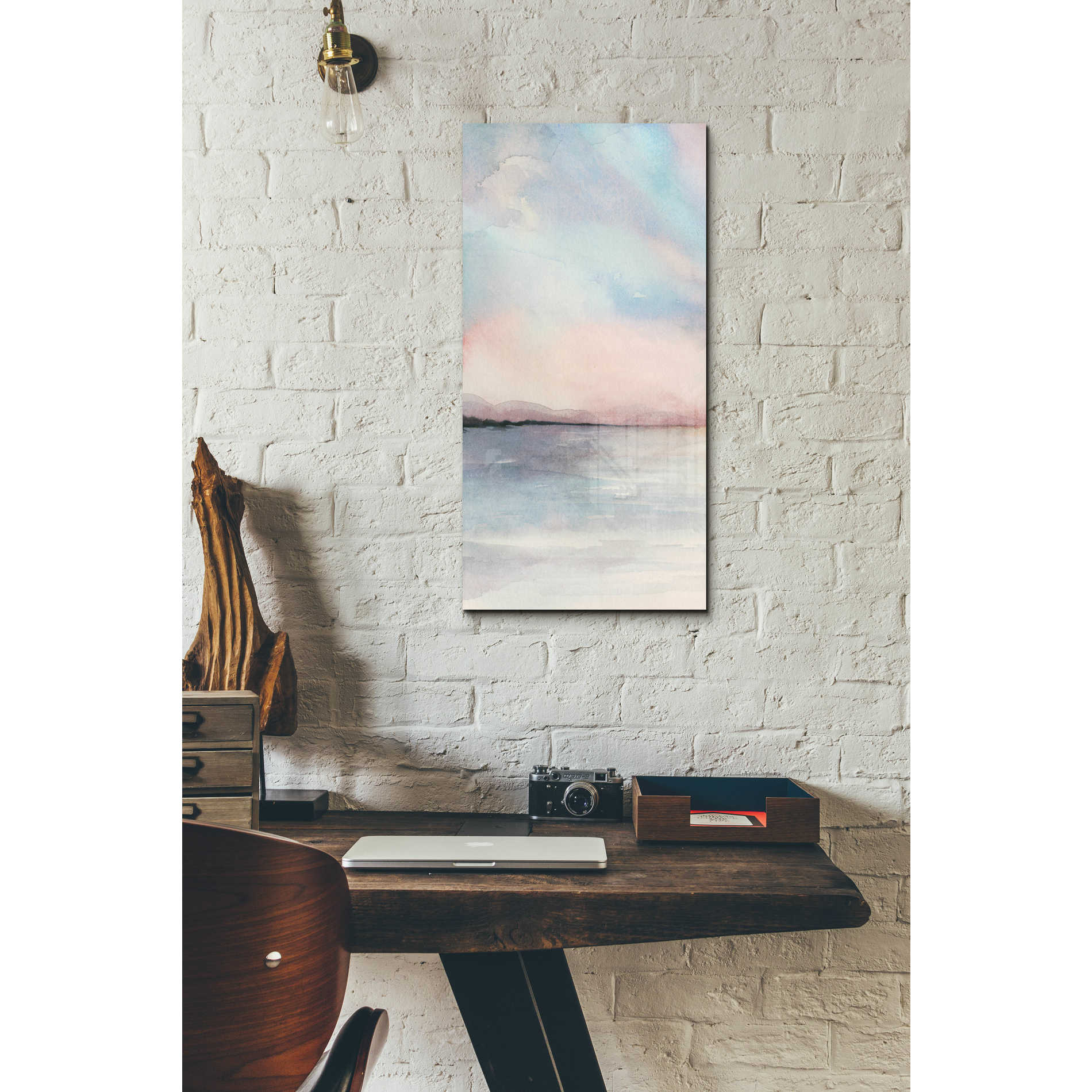 Epic Art 'Sea Sunset Triptych I' by Grace Popp, Acrylic Glass Wall Art,12x24