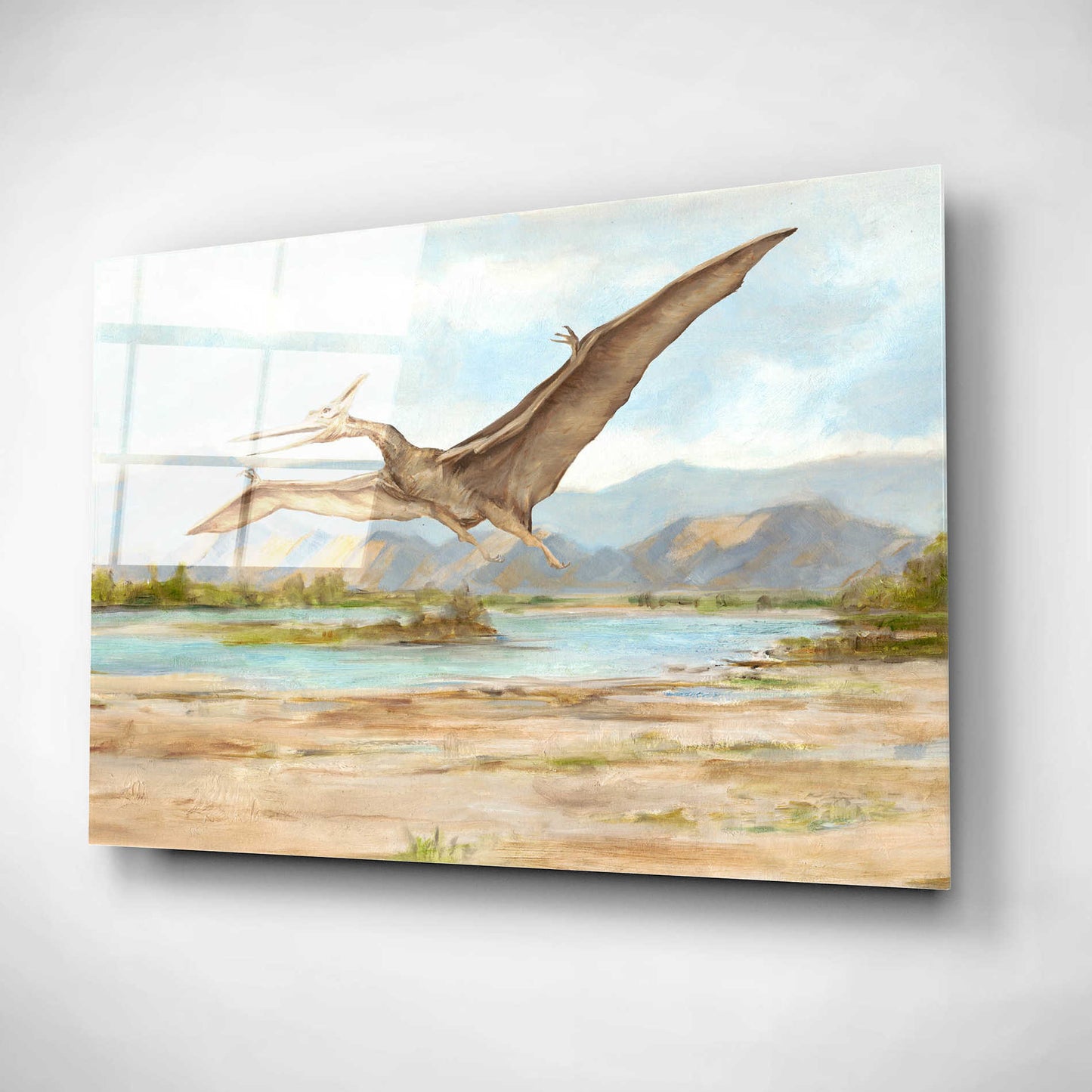 Epic Art 'Dinosaur Illustration VI' by Ethan Harper, Acrylic Glass Wall Art,16x12