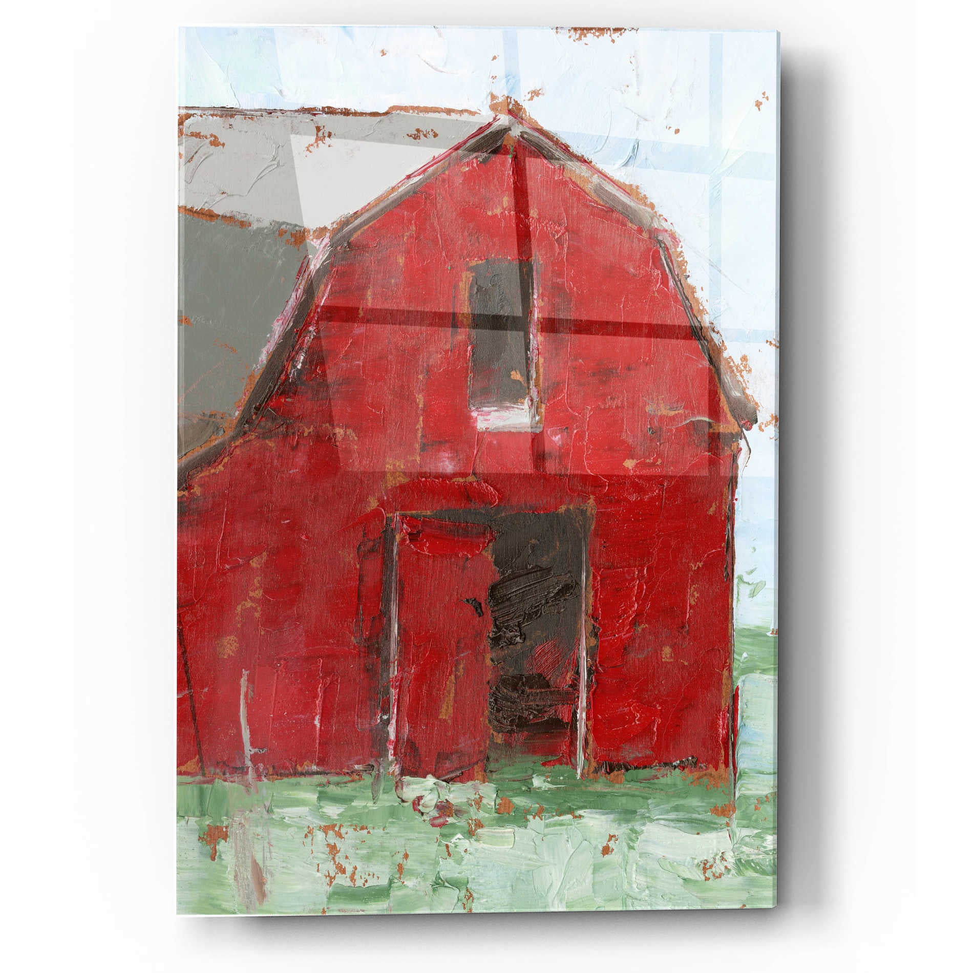 Epic Art 'Big Red Barn I' by Ethan Harper, Acrylic Glass Wall Art,12x16