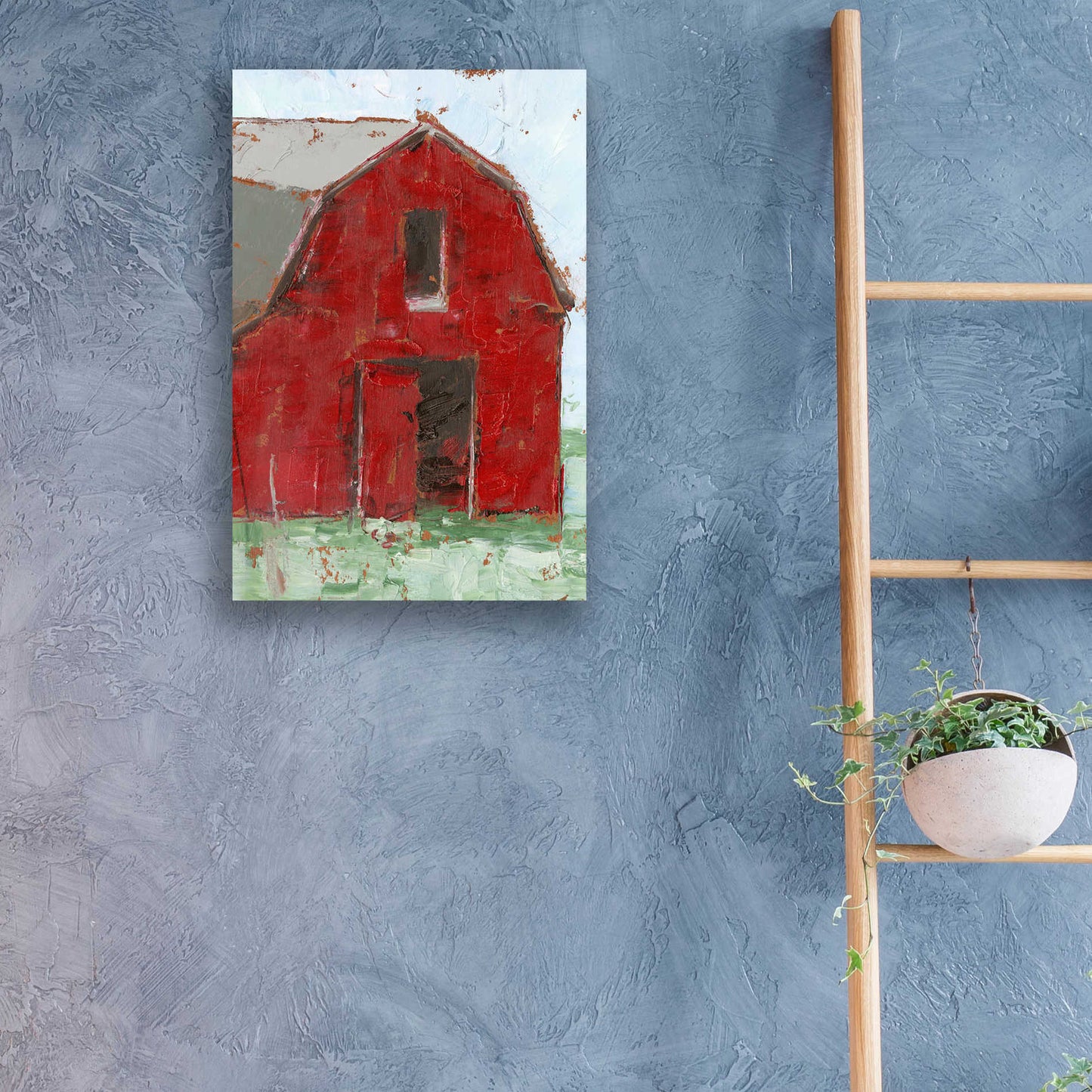 Epic Art 'Big Red Barn I' by Ethan Harper, Acrylic Glass Wall Art,16x24