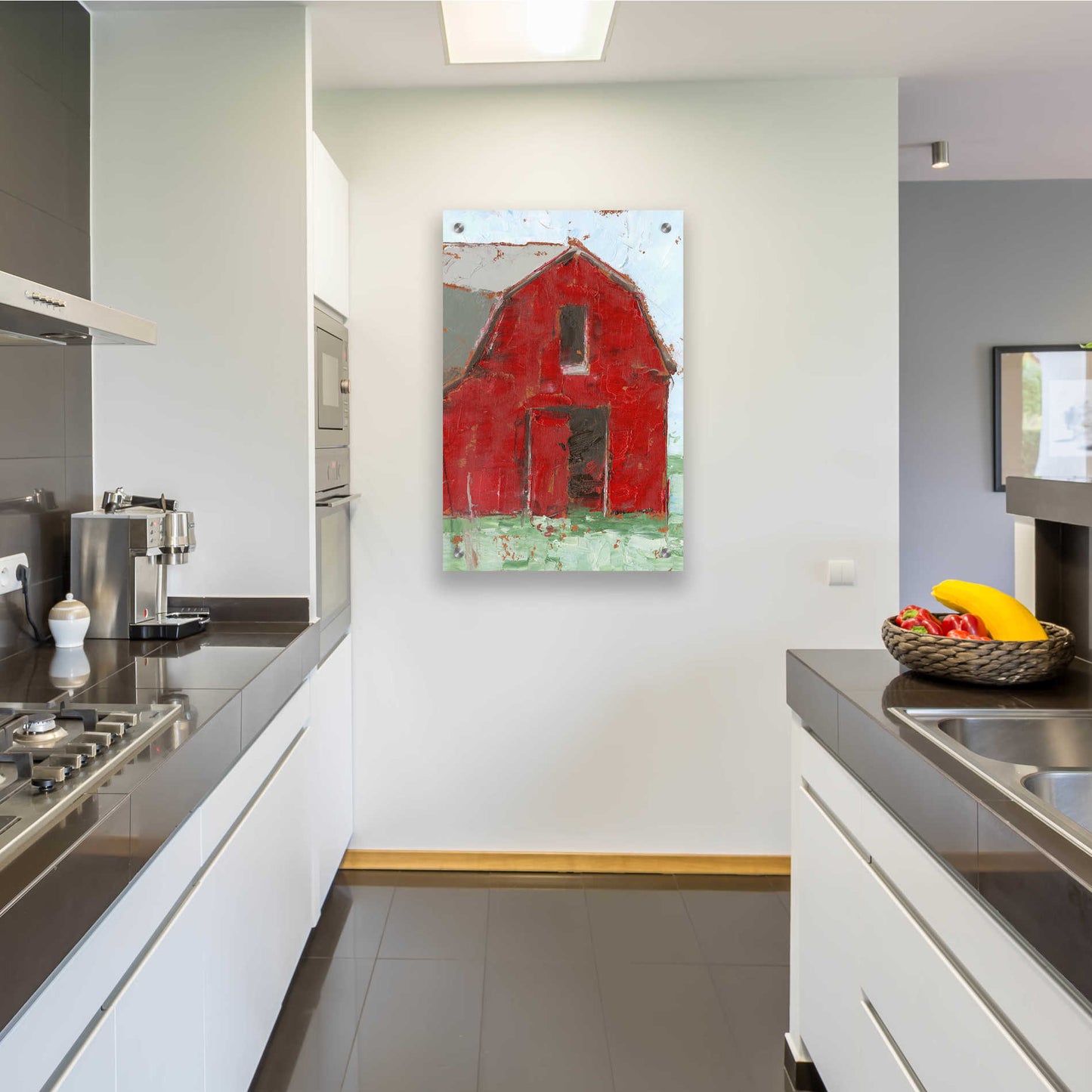 Epic Art 'Big Red Barn I' by Ethan Harper, Acrylic Glass Wall Art,24x36