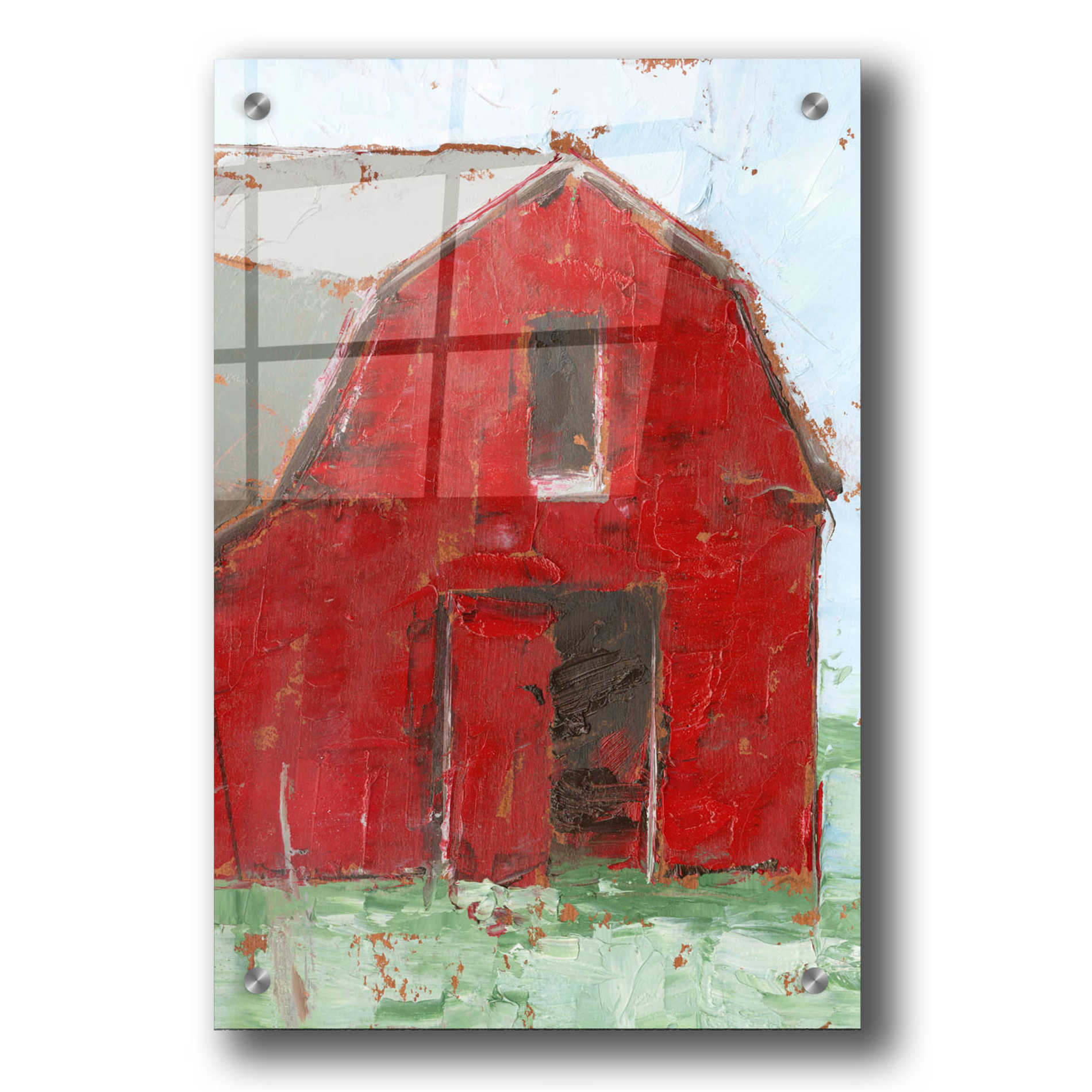 Epic Art 'Big Red Barn I' by Ethan Harper, Acrylic Glass Wall Art,24x36