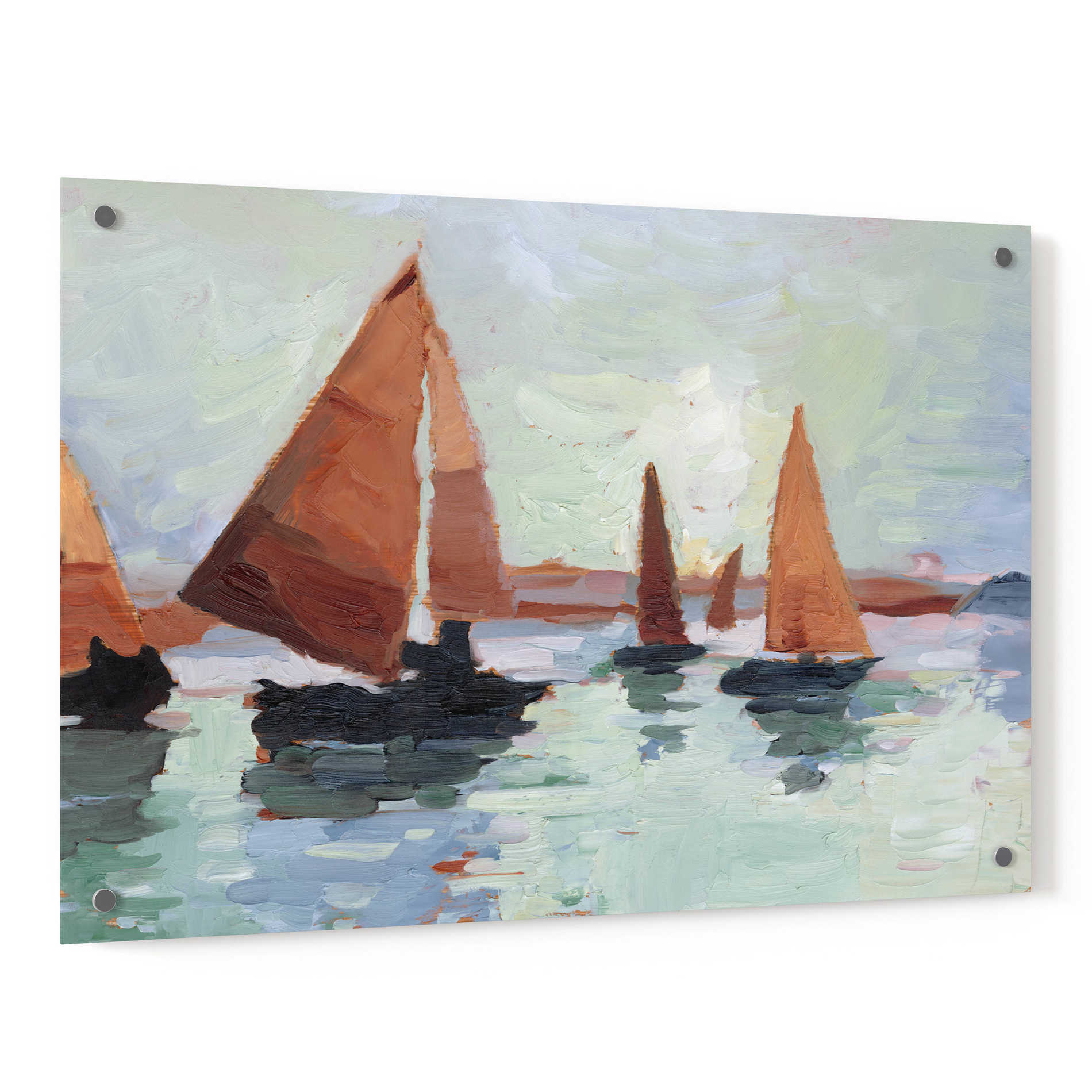 Epic Art 'Sunset Harbor I' by Ethan Harper, Acrylic Glass Wall Art,36x24