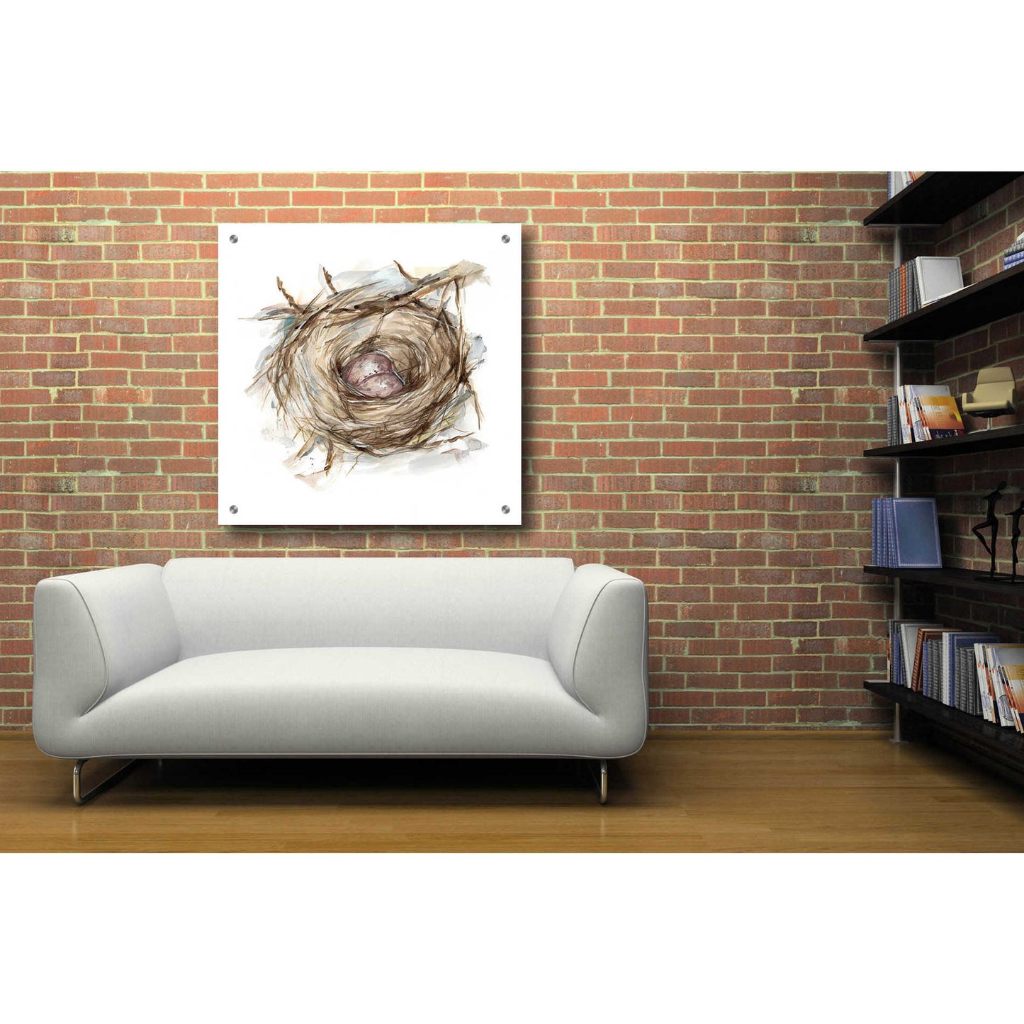 Epic Art 'Bird Nest Study IV' by Ethan Harper, Acrylic Glass Wall Art,36x36