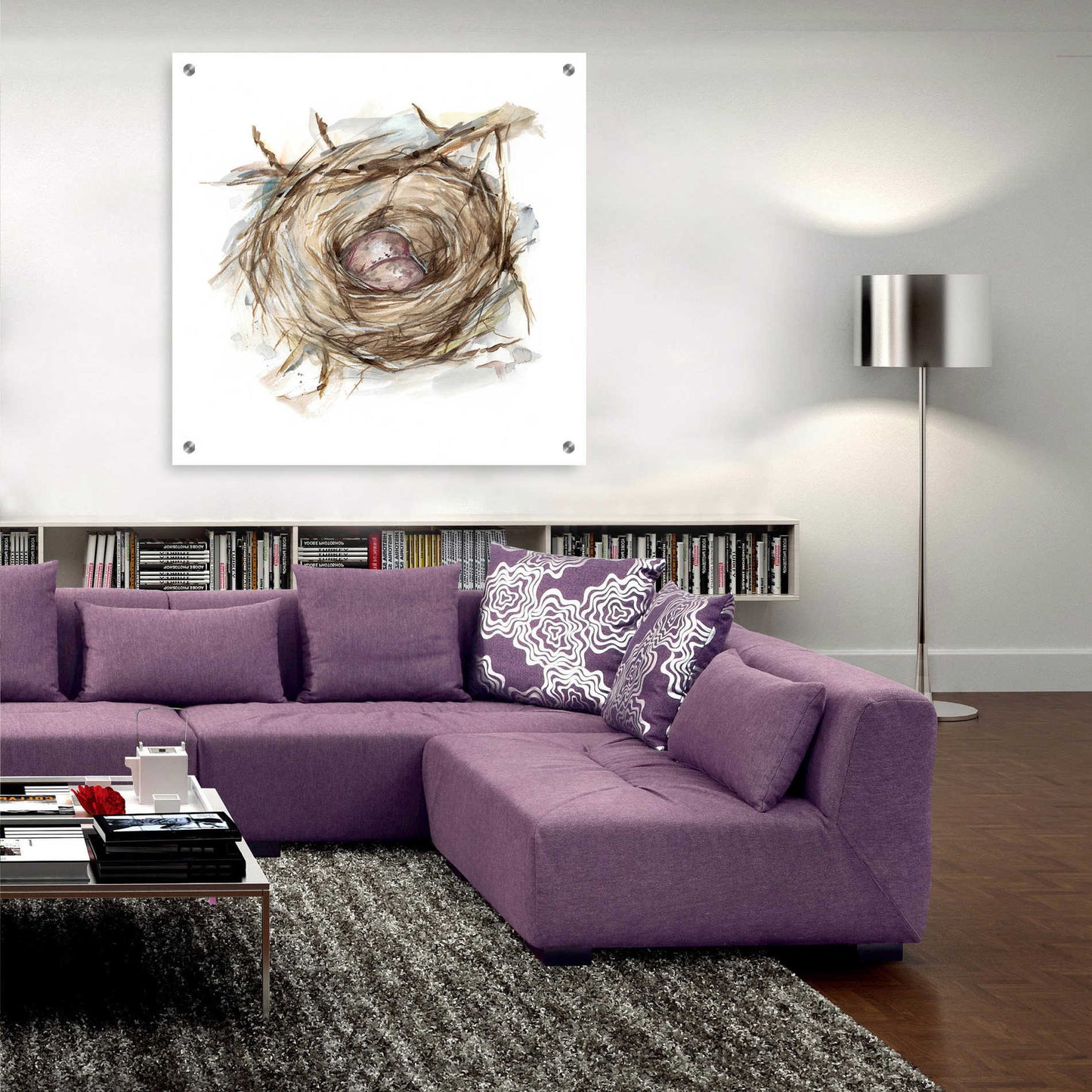 Epic Art 'Bird Nest Study IV' by Ethan Harper, Acrylic Glass Wall Art,36x36