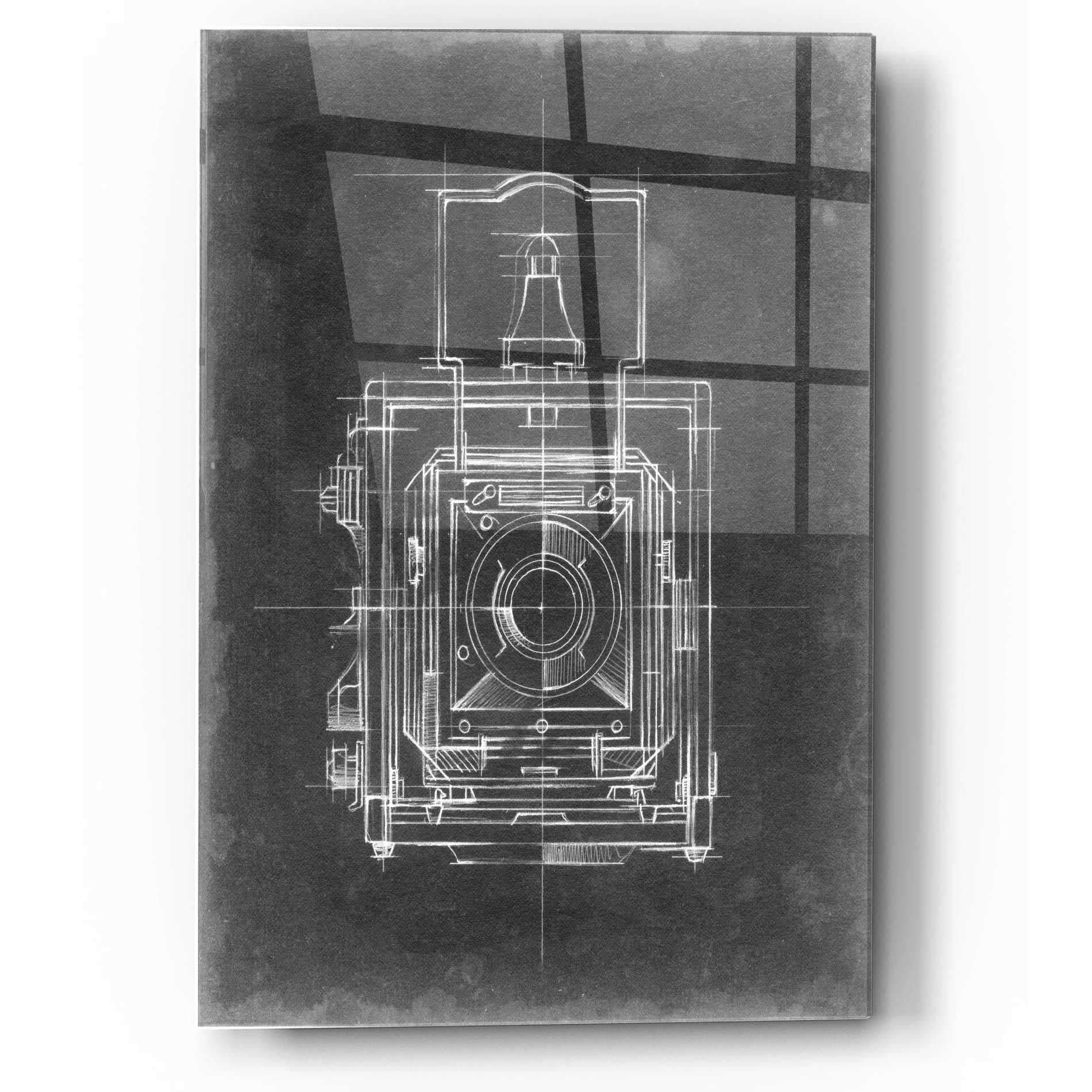 Epic Art 'Camera Blueprints I' by Ethan Harper, Acrylic Glass Wall Art,12x16