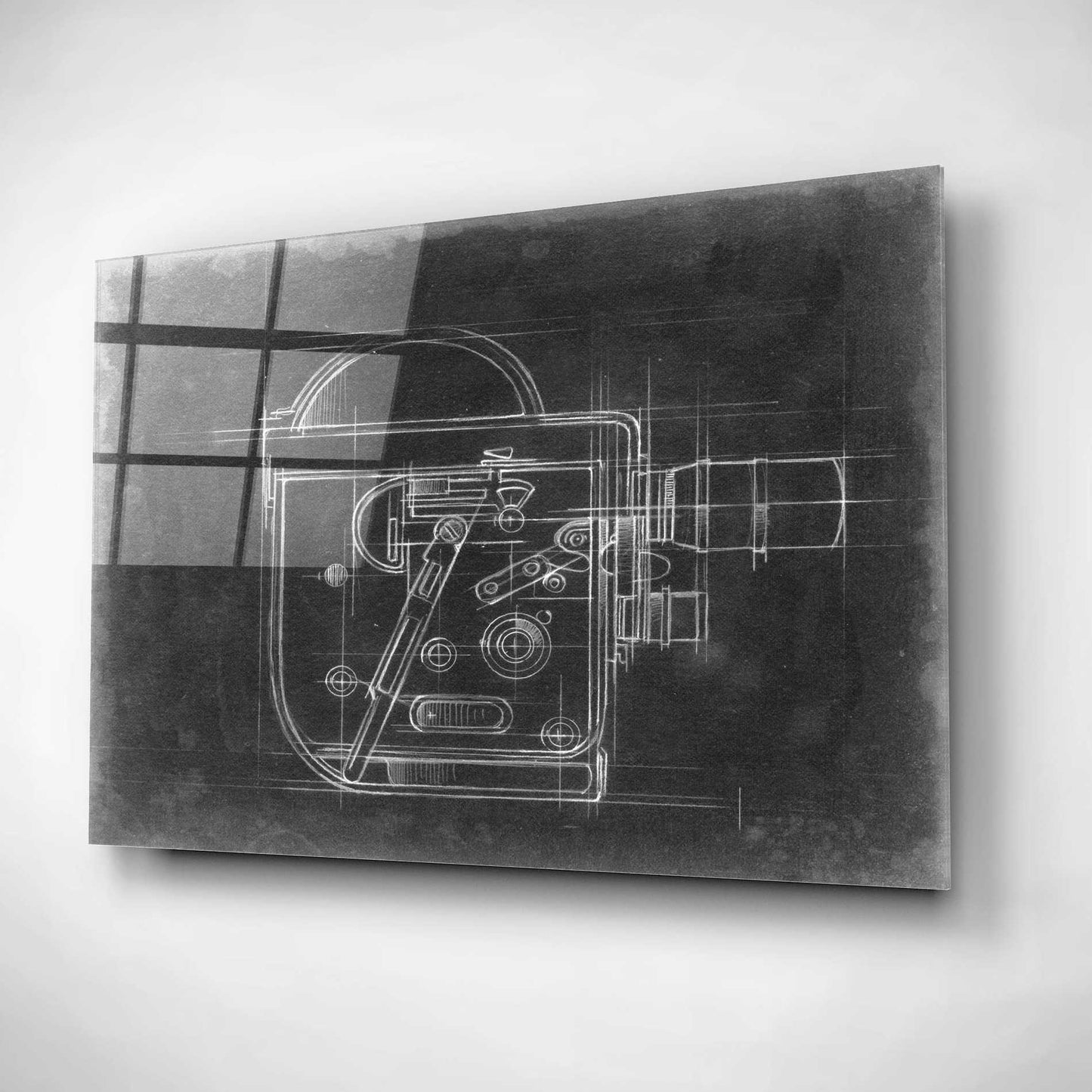 Epic Art 'Camera Blueprints III' by Ethan Harper, Acrylic Glass Wall Art,16x12
