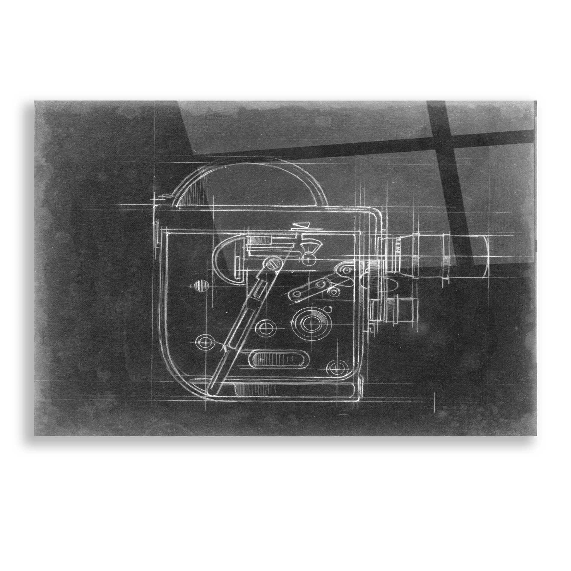 Epic Art 'Camera Blueprints III' by Ethan Harper, Acrylic Glass Wall Art,16x12