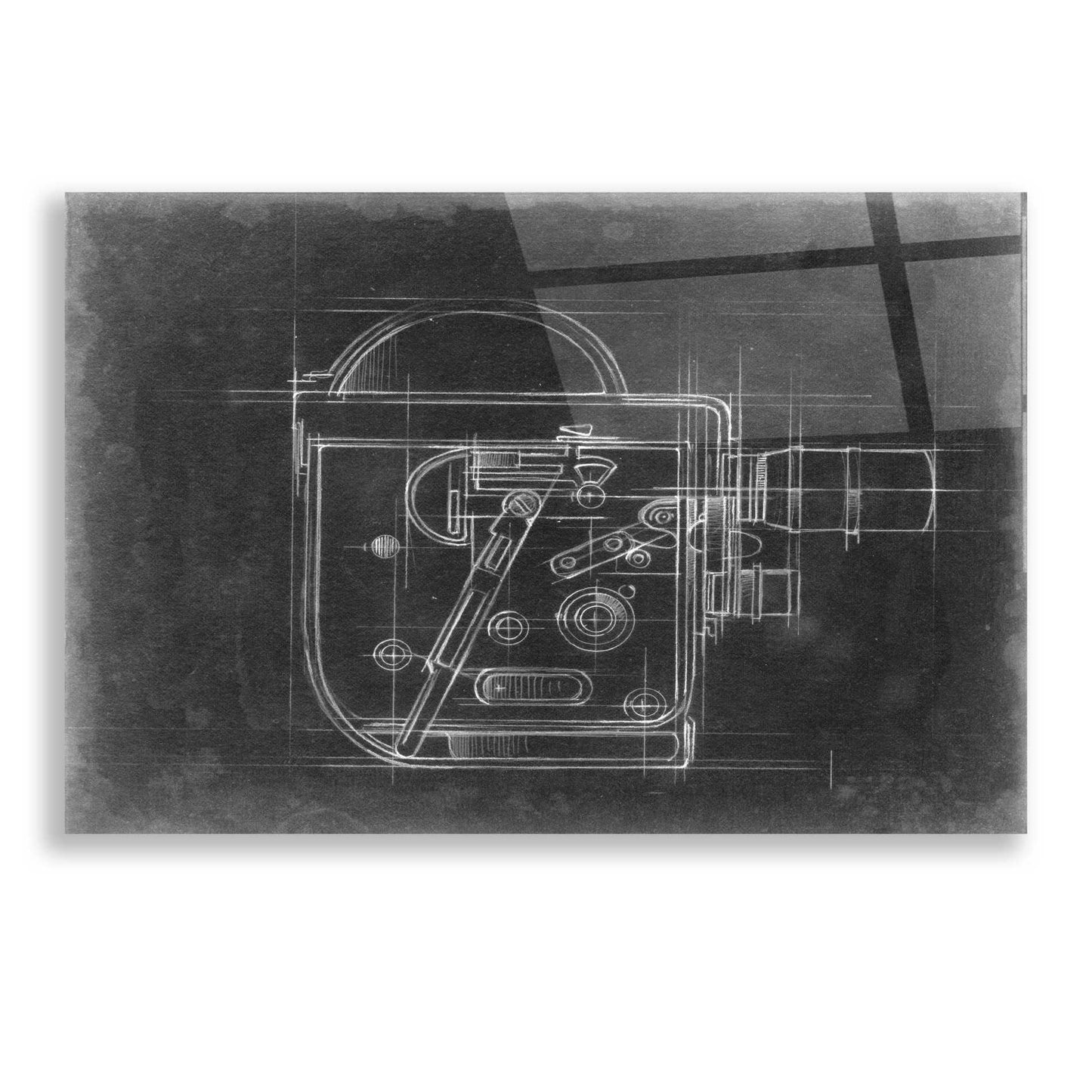 Epic Art 'Camera Blueprints III' by Ethan Harper, Acrylic Glass Wall Art,24x16