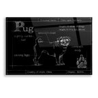 Epic Art 'Blueprint Pug' by Ethan Harper, Acrylic Glass Wall Art