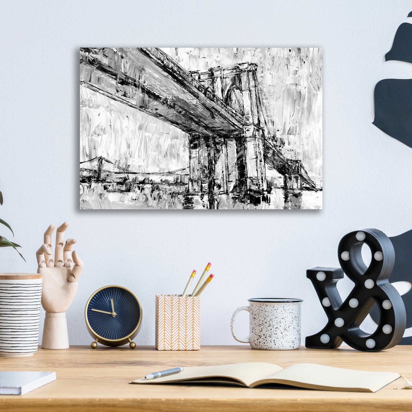 Epic Art 'Iconic Suspension Bridge II' by Ethan Harper, Acrylic Glass Wall Art,16x12