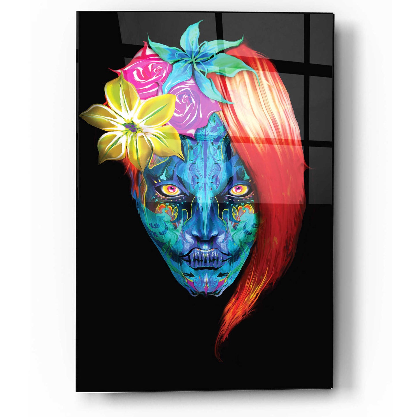 Epic Art 'Day of the Dead 2' by  Michael Stewart, Acrylic Glass Wall Art,12x16