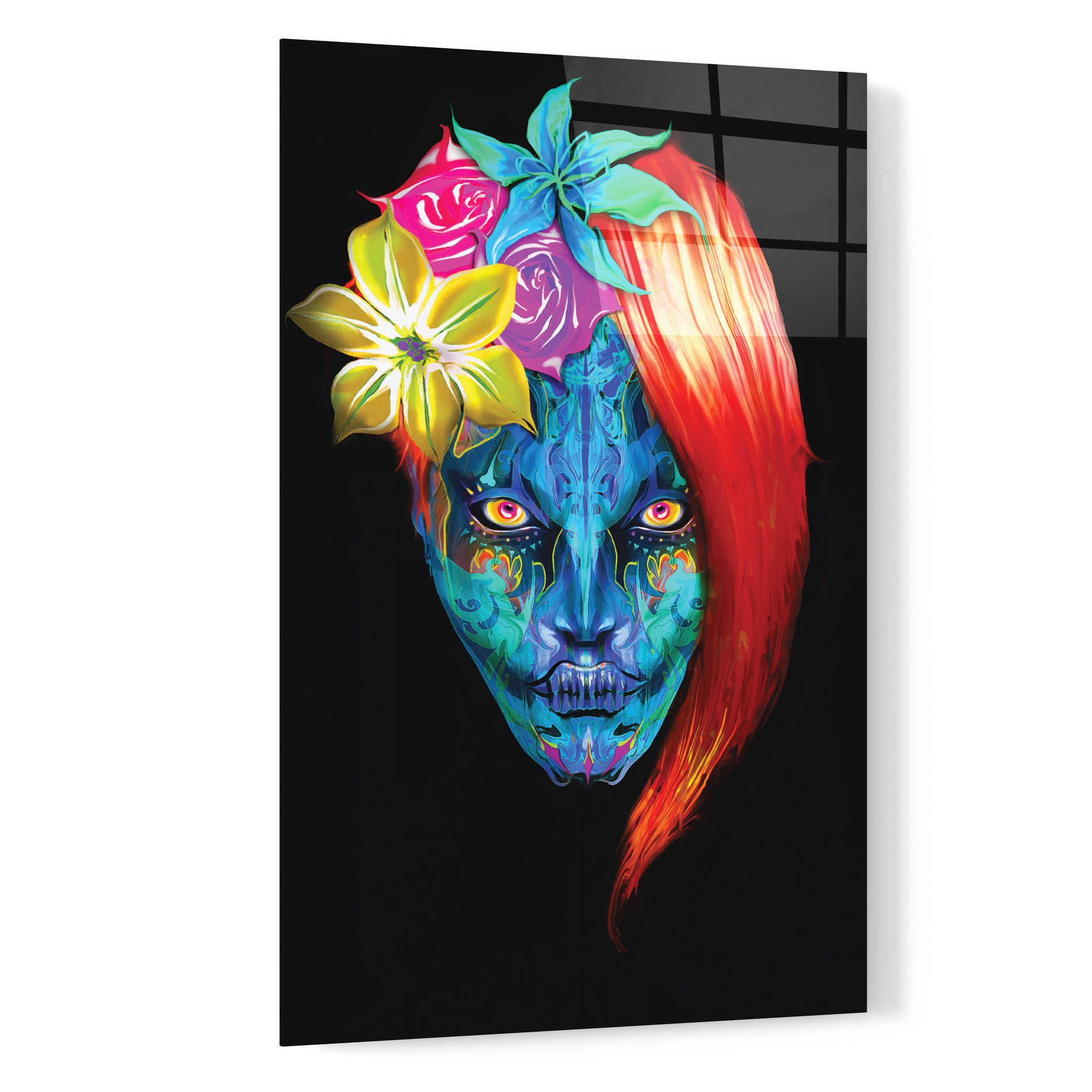 Epic Art 'Day of the Dead 2' by  Michael Stewart, Acrylic Glass Wall Art,16x24