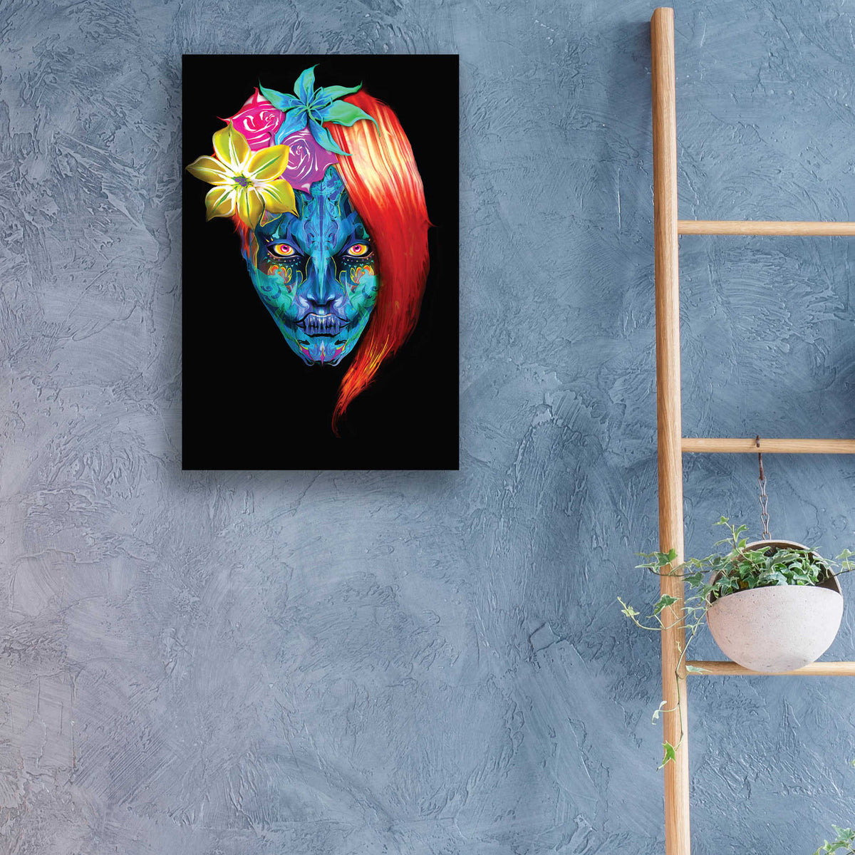 Epic Art 'Day of the Dead 2' by  Michael Stewart, Acrylic Glass Wall Art,16x24