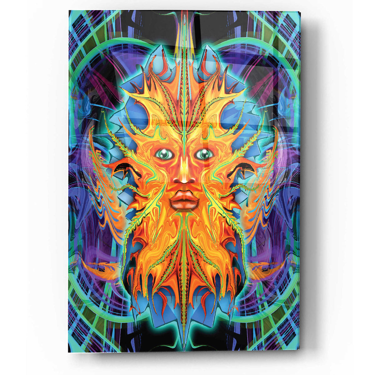 Epic Art 'Green Man' by  Michael Stewart, Acrylic Glass Wall Art