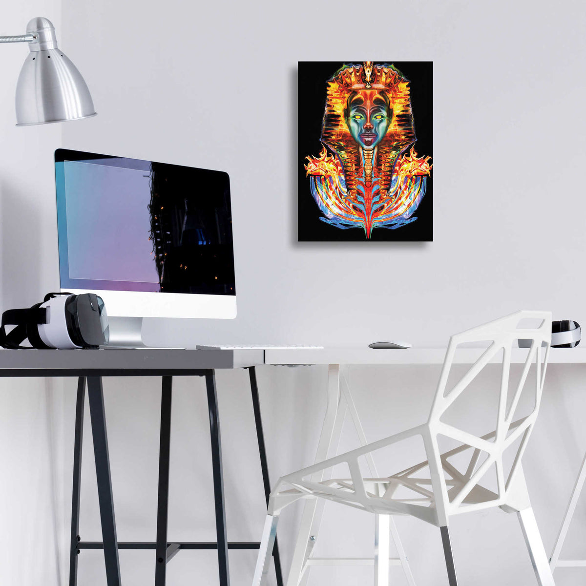 Epic Art 'Imortal Pharoah' by Michael Stewart, Acrylic Glass Wall Art,12x16