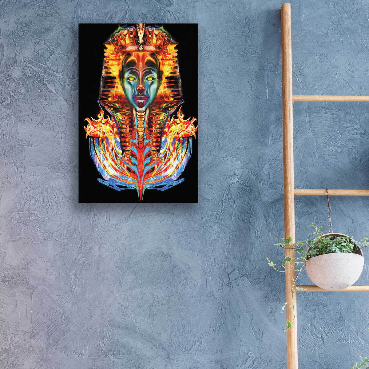 Epic Art 'Imortal Pharoah' by Michael Stewart, Acrylic Glass Wall Art,16x24