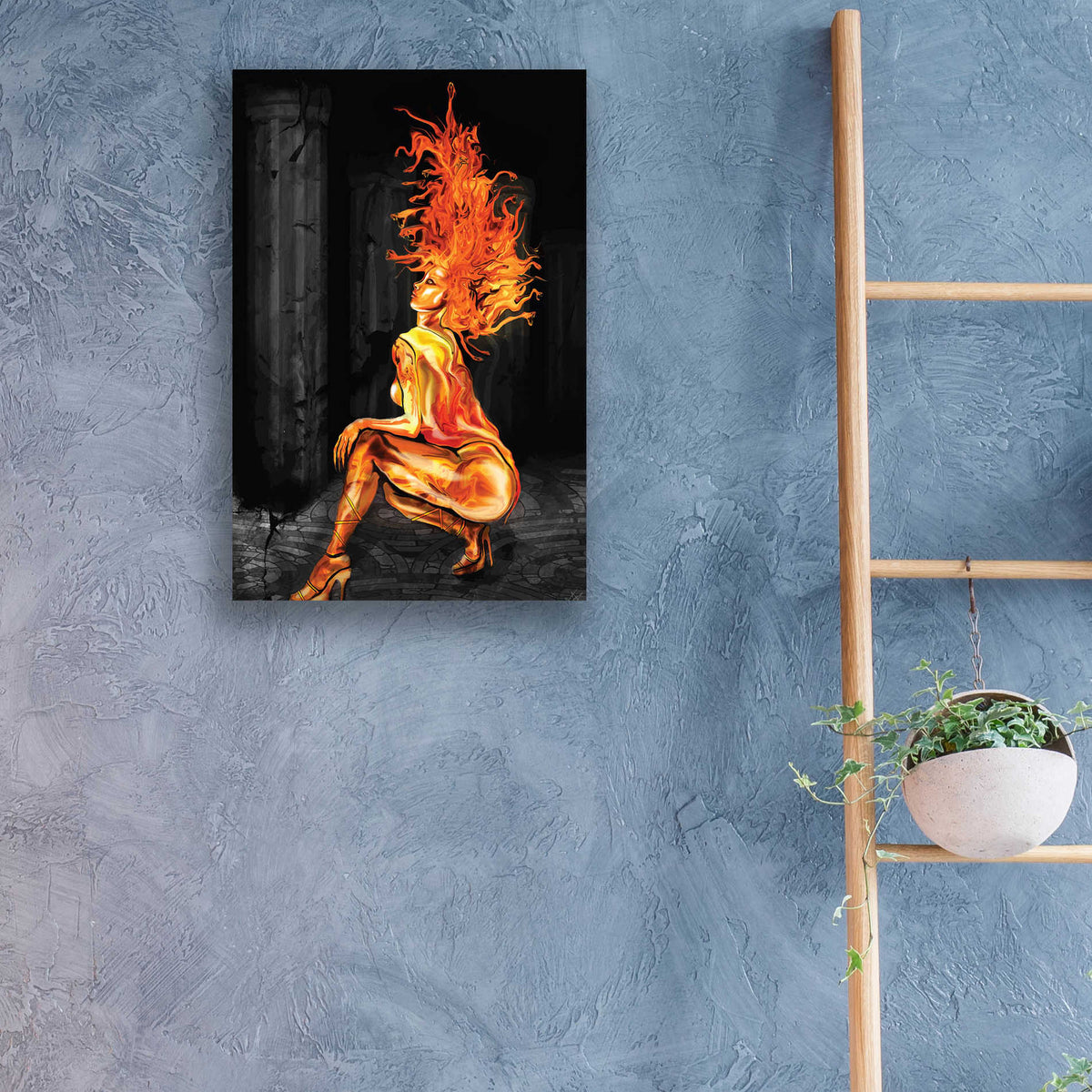 Epic Art 'Medusa' by Michael Stewart, Acrylic Glass Wall Art,16x24